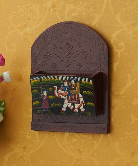 Wooden newspaper stand