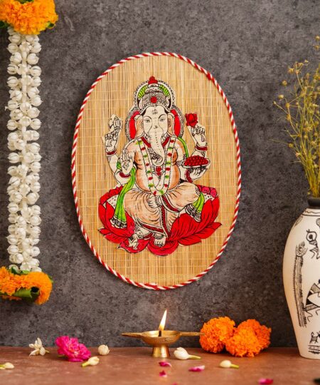 Bamboo Hand Crafted Wall Hangings Of Ganesh Ji For Home Decor | Ideal Gifts For Wedding And Festival