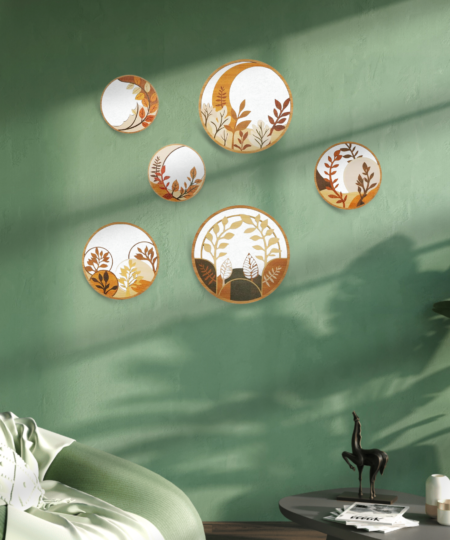 5 PCS Circle Wall Painting
