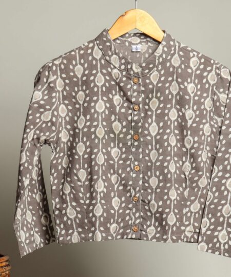 Handmade Block Print Cotton for Women ? Ethnic Floral Printed Top with Long Sleeves