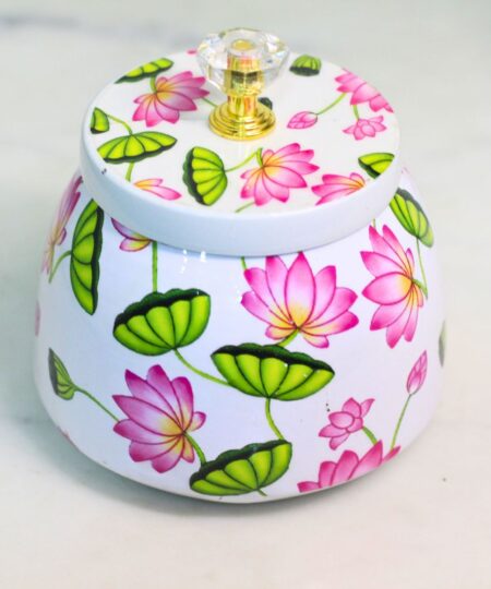 Handcrafted Iron Pedestal Bowl | 4-Inch Intricate Cutwork Decorative Stand